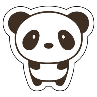 Little Panda Sticker (Brown)